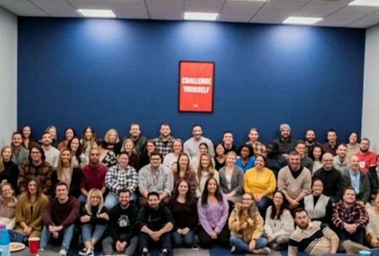 The Conduit team together at the office